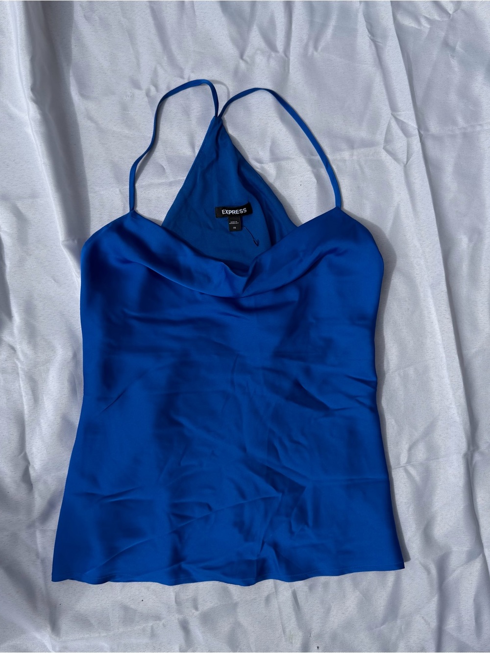 Express Cobalt Blue Cowl Neck Camisole